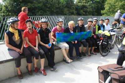 28.06.2014 Die Damengarde auf dem Weg nach Raesfeld.